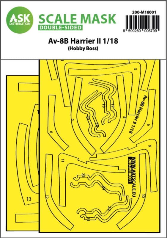 Av-8b Harrier Ii - Double-Sided Express Fit Mask [Hobbyboss]