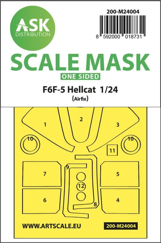 F6f-5 Hellcat - One-Sided Express Masks [Airfix]