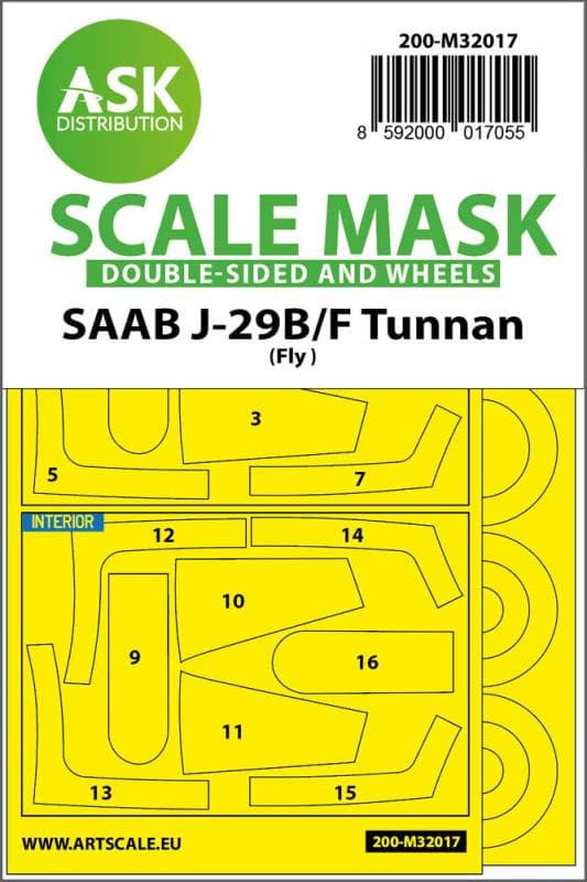 Saab J-29b/F - Double-Sided Express Masks [Fly]