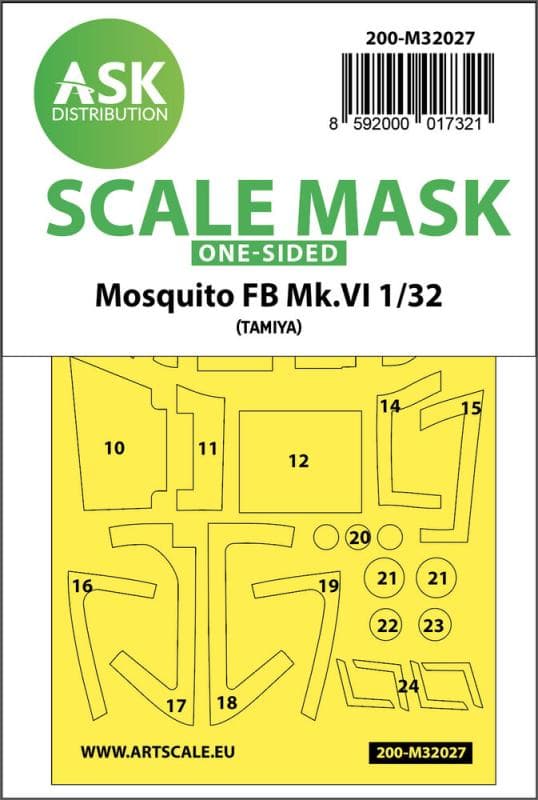 Mosquito Fb Mk.Vi - One-Sided Express Masks [Tamiya]