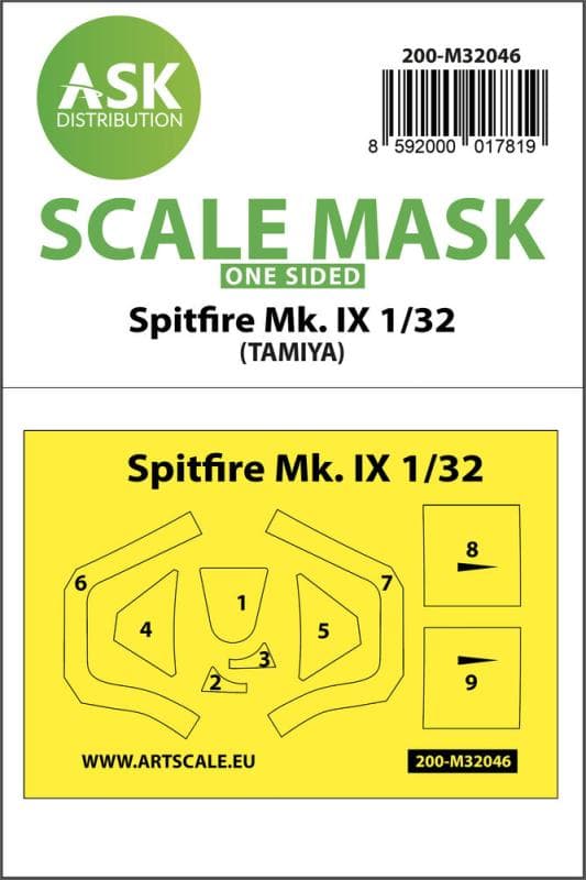 Spitfire Mk.Ix - One-Sided Masks [Tamiya]