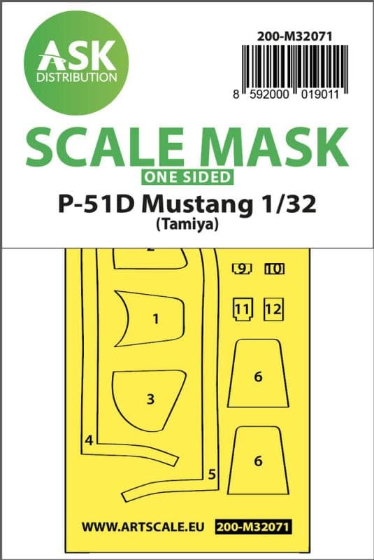 P-51d Mustang - One-Sided Fit Mask [Tamiya]
