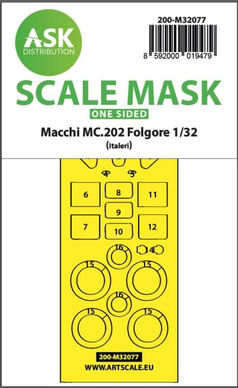 Macchi Mc.202 Folgore - One-Sided Express Fit Mask [Italeri]