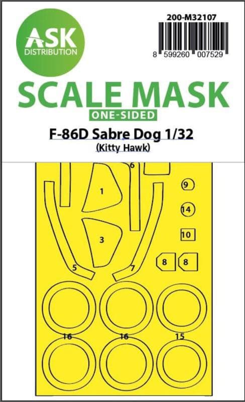 F-86d Sabre Dog - One-Sided Express Fit Mask [Kitty Hawk]