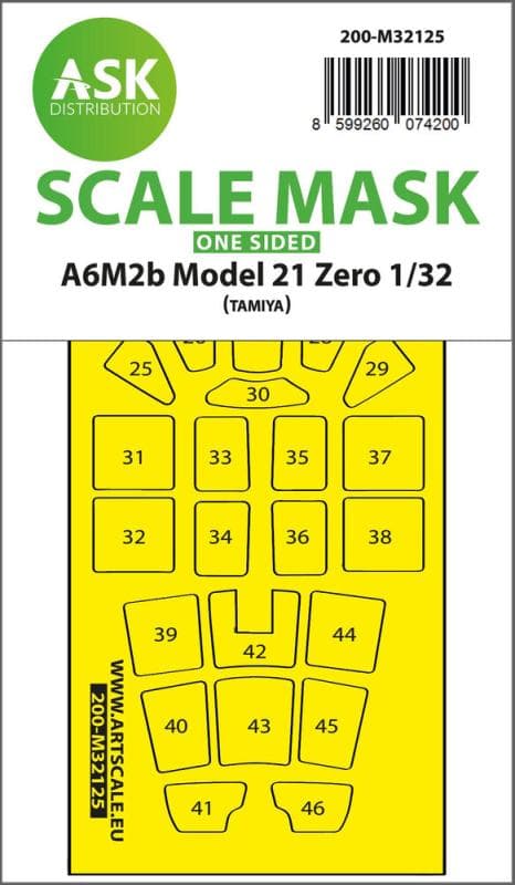 A6m2b Model 21 Zero - One-Sided Express Fit Mask [Tamiya]