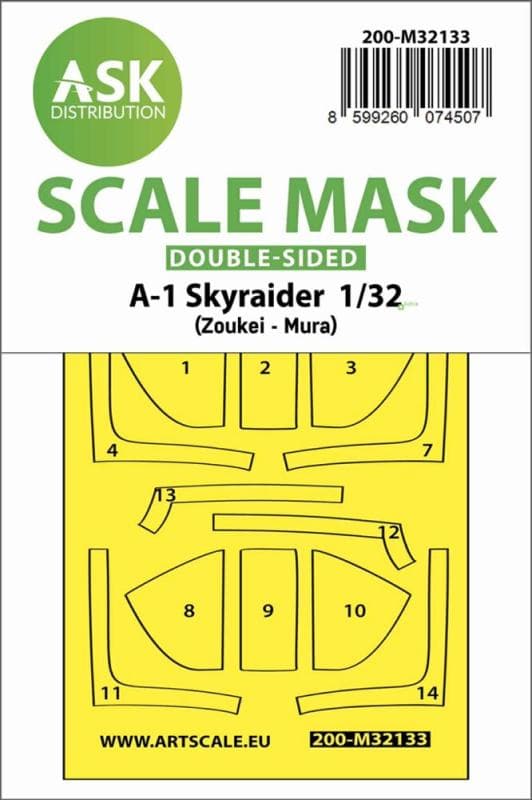 A-1 Skyraider - Double-Sided Express Fit And Self Adhesive Mask [Sws Zoukei-Mura]