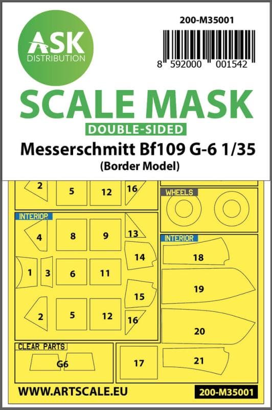 Messerschmitt Bf 109g-6 - Double-Sided Painting Mask [Border Model]