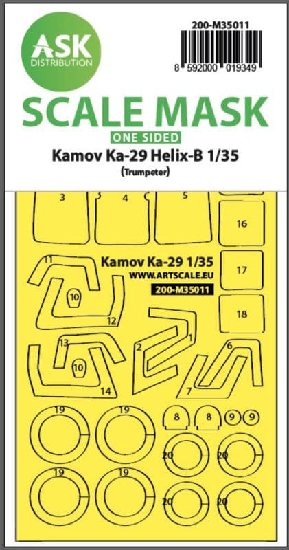 Kamov Ka-29 Helix-B - One-Sided Painting Mask [Trumpeter]