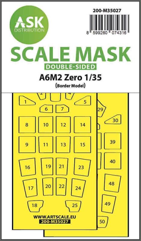 A6m2 Zero - Double-Sided Painting Mask [Border Model]