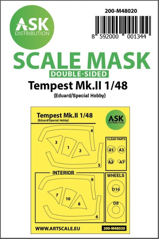 Hawker Tempest Mk.Ii - Double-Sided Painting Mask [Eduard]
