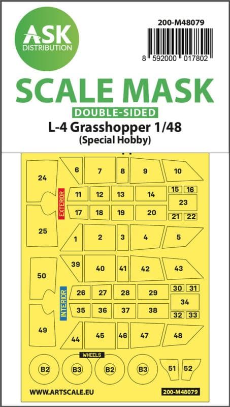 L-4 Grasshopper - Double-Sided Self-Adhesive Mask [Special Hobby]