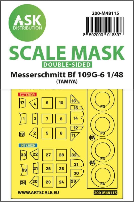 Messerschmitt Bf 109g-6 - Double-Sided Express Mask, Self-Adhesive And Pre-Cutted [Tamiya]