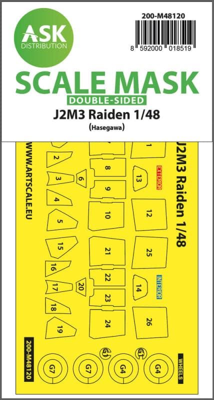 J2m3 Raiden - Double-Sided Express Mask, Self-Adhesive And Pre-Cutted [Hasegawa]
