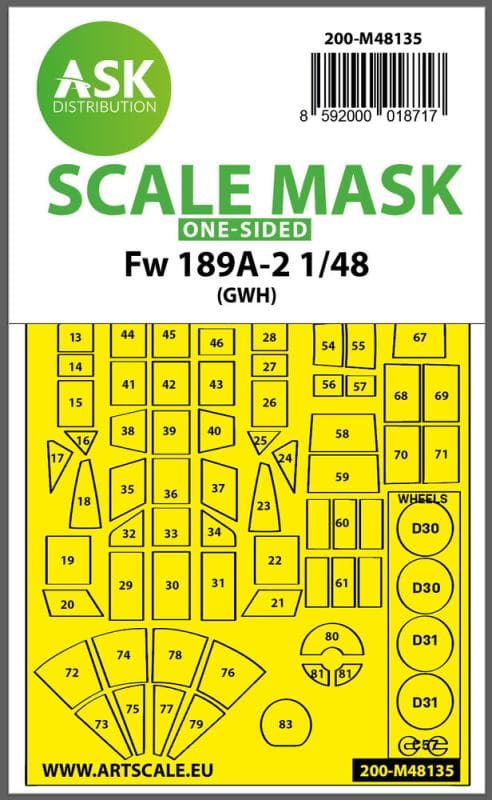 Fw 189a-2 - One-Sided Express Mask [Great Wall Hobby]