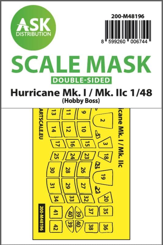 Hawker Hurricane Mk.I / Mk.Iic - Double-Sided Express Fit Mask [Hobbyboss]