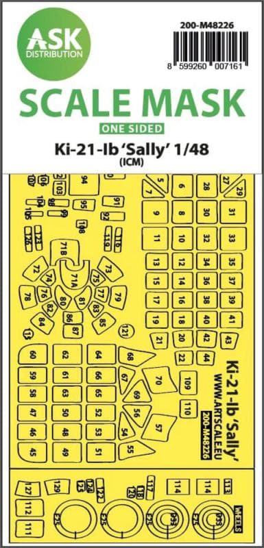 Ki-21-Ib Sally - One-Sided Express Fit Mask [Icm]