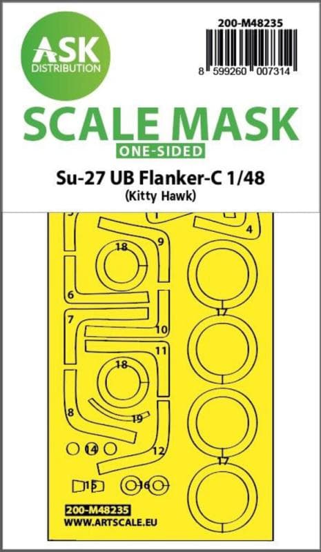 Su-27ub Flanker-C - One-Sided Express Fit Mask [Kitty Hawk]