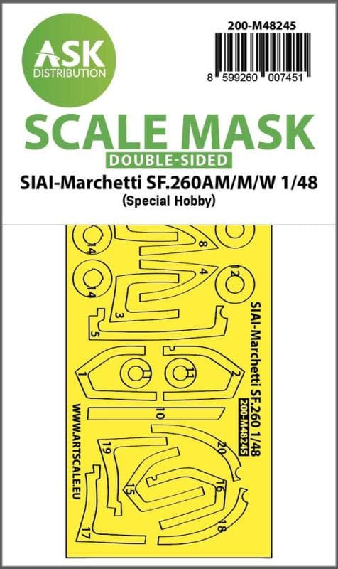 Siai-Marchetti Sf.260am/M/W - Double-Sided Express Fit Mask [Special Hobby]