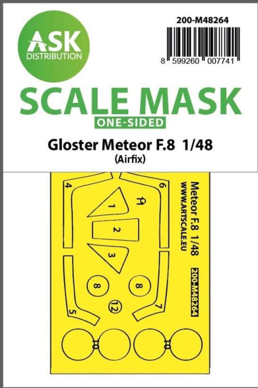 Gloster Meteor F.8 - One-Sided Express Fit Mask [Airfix]