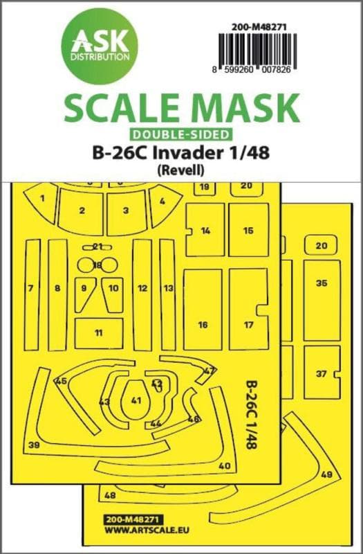 B-26c Invader - Double-Sided Express Fit Mask [Revell]