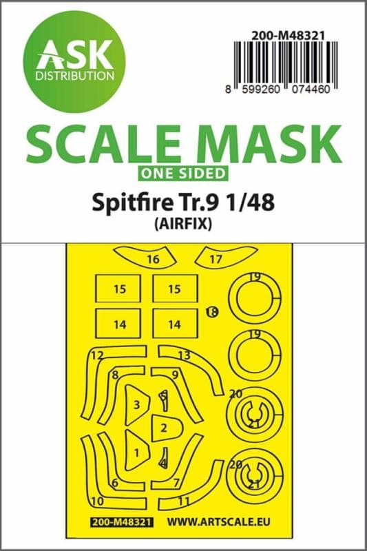 Spitfire Tr.9 - One-Sided Express Fit Mask [Airfix]