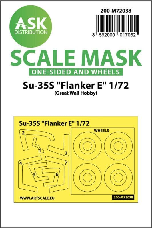 Su-35s Flanker E - One-Sided Painting Mask [Great Wall Hobby]