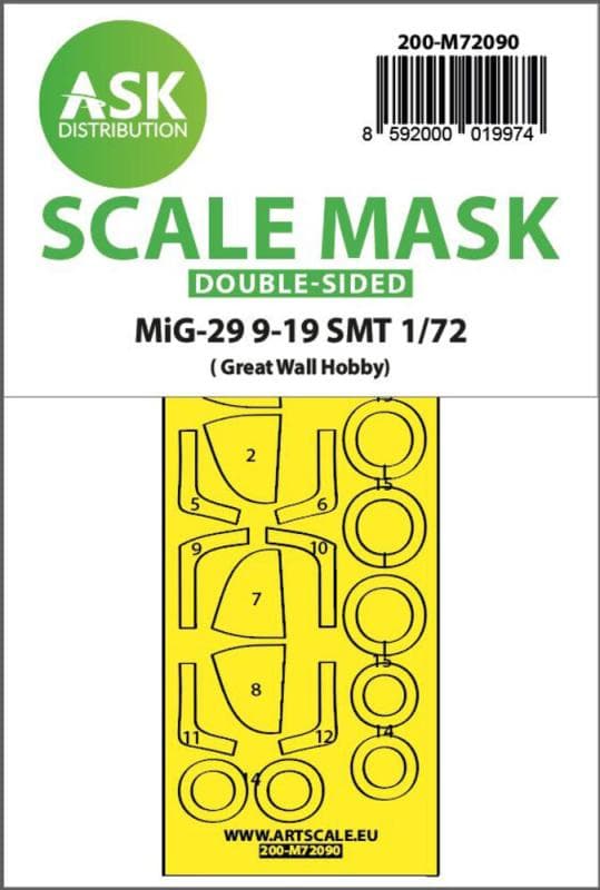 Mig-29 9-19 Smt - Double-Sided Express Fit Mask [Great Wall Hobby]