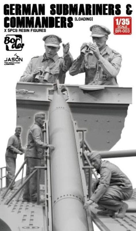 German Submarines & Commanders (Loading) 5 Pcs Resin Figures