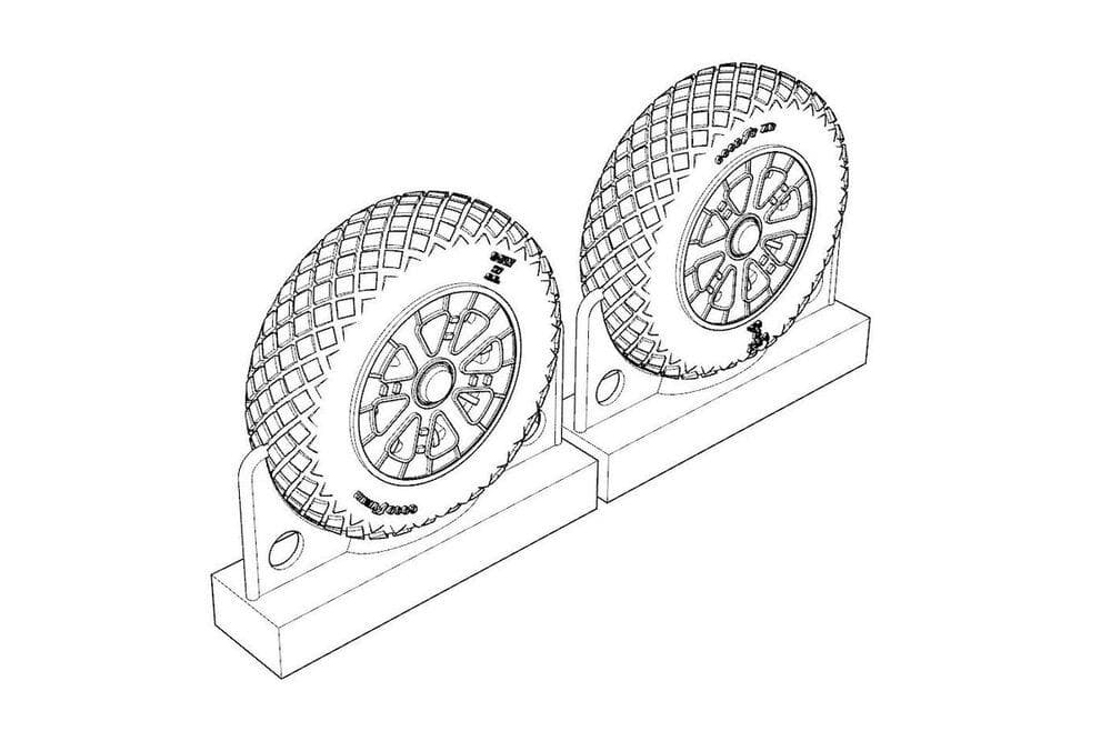 F4u Corsair Diamond Thread Wheels Set