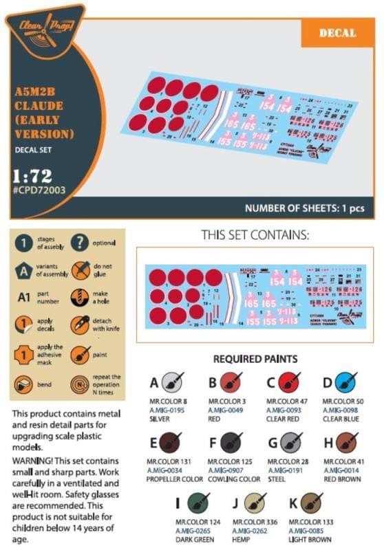 A5m2b Claude (Early Version) - Decal Set [Clear Prop]