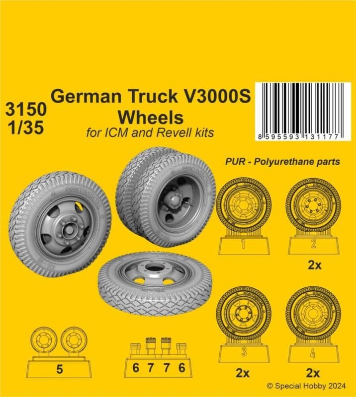 German Truck V3000s Wheels [Icm]