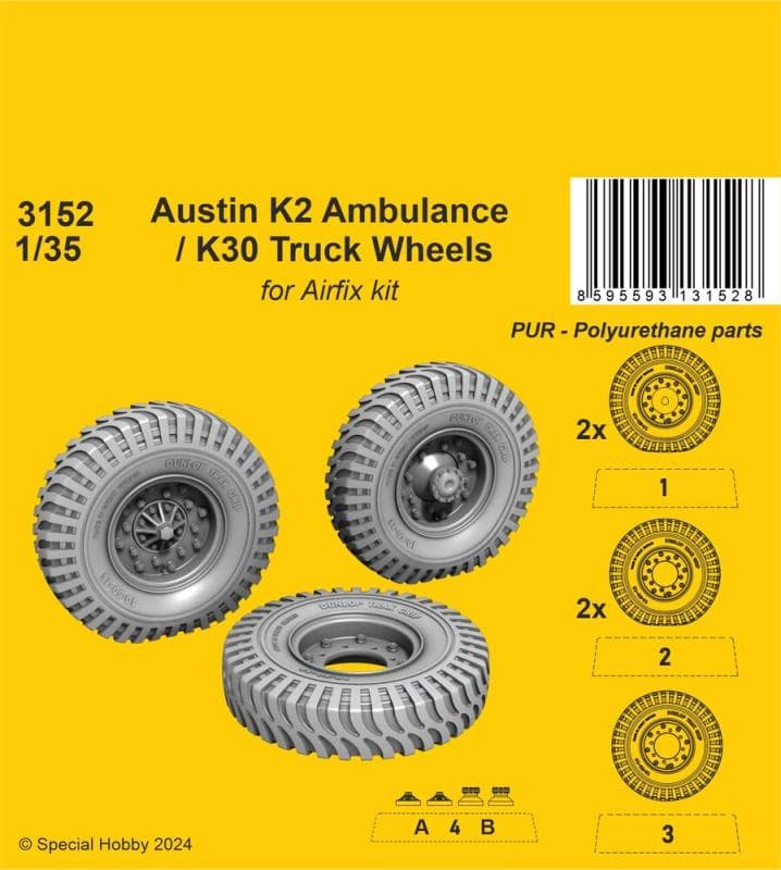 Austin K2 Ambulance / K30 Truck - Wheels [Airfix]