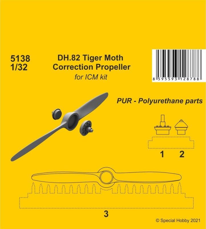 Dh.82 Tiger Moth - Correction Propeller [Icm]