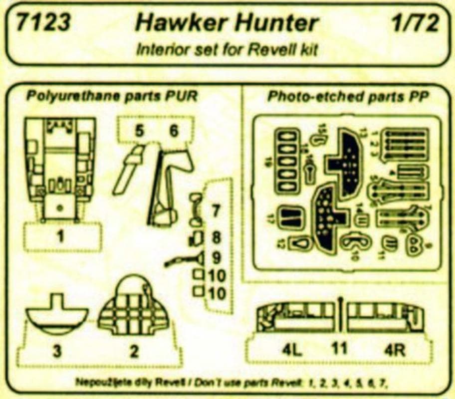 Hawker Hunter - Interior Set [Revell]