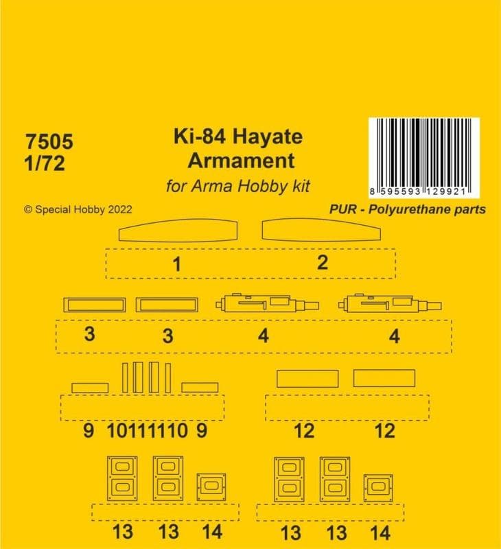 Ki-84 Hayate Armament [Arma Hobby]