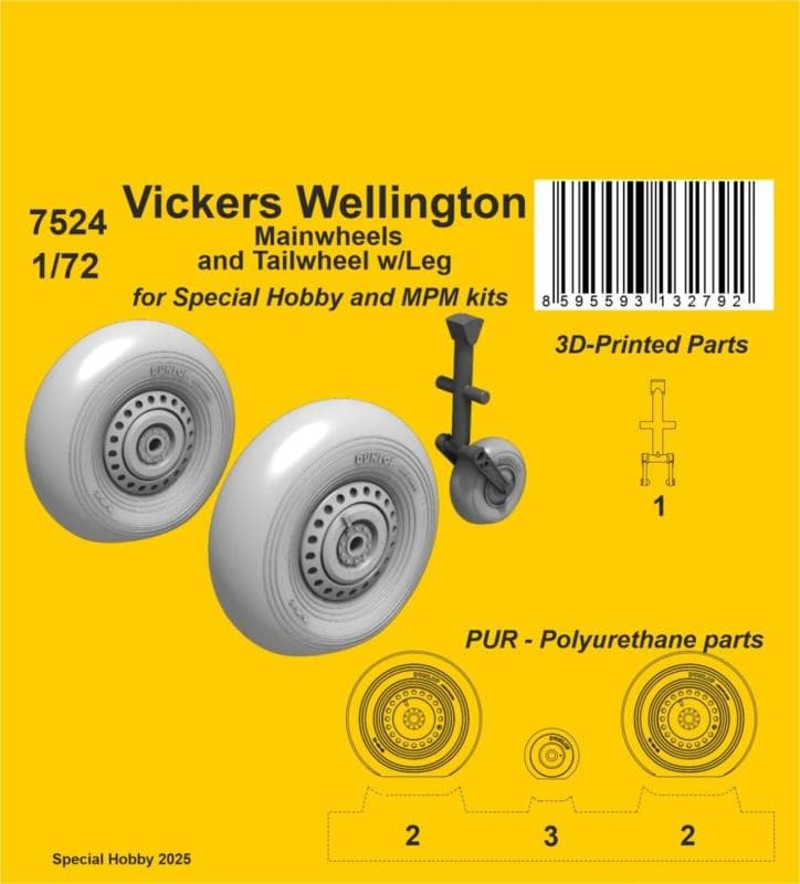 Vickers Wellington - Mainwheels And Tailwheel W/Leg [Special Hobby]