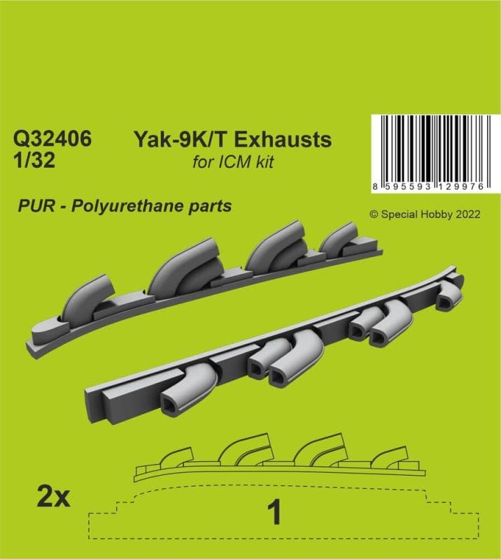Yak-9t Exhausts [Icm]