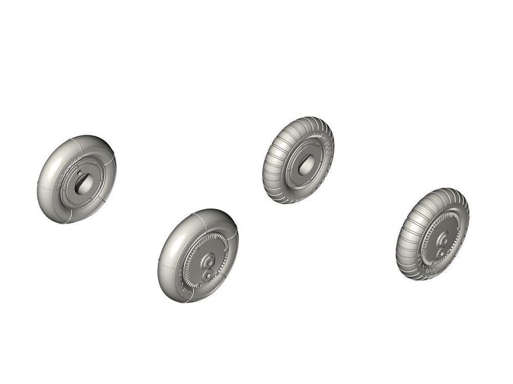 Messerschmitt Bf 109 G-6 - Wheel Set (Smooth And Ribbed Tyres)