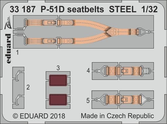 P-51d Mustang - Seatbelts Steel [Revell]