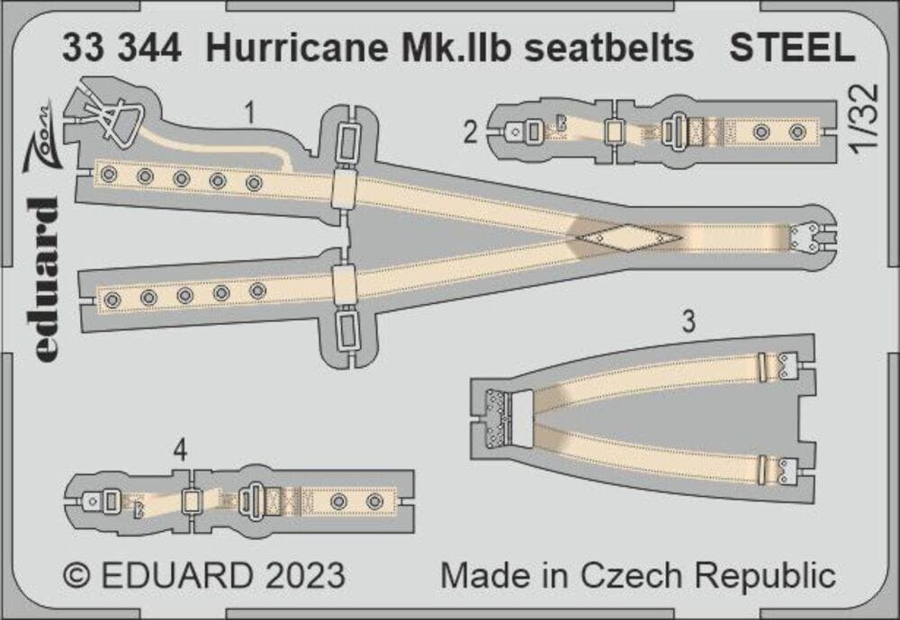 Hurricane Mk.Iib - Seatbelts - Steel [Revell]