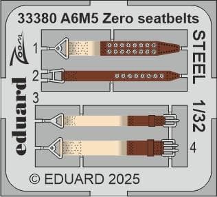 A6m5 Zero - Seatbelts - Steel [Tamiya]