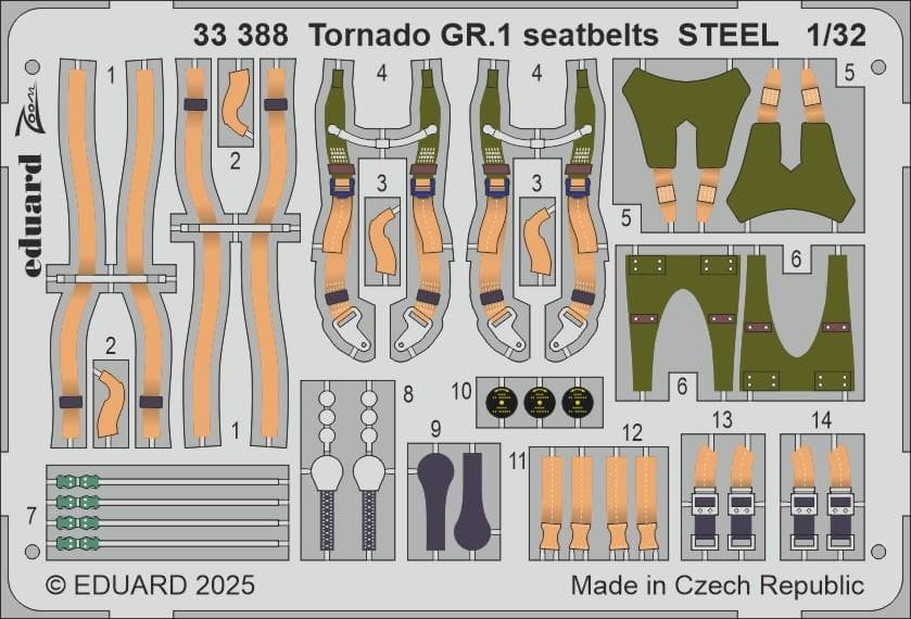 Tornado Gr.1 - Seatbelts - Steel [Italeri]