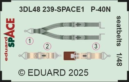P-40n - Seatbelts - Space [Eduard]