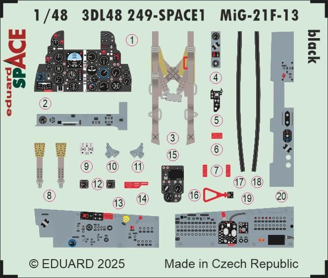Mig-21f-13 Black - Space [Eduard]