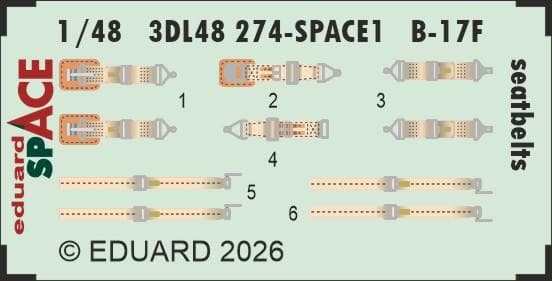 B-17f - Seatbelts - Space [Revell]