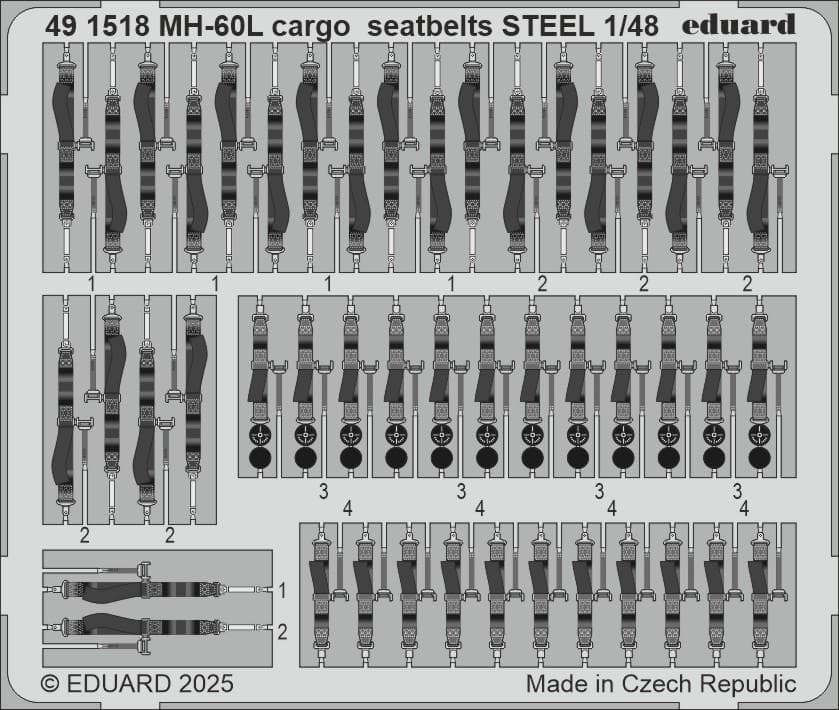 Mh-60l - Cargo Seatbelts - Steel [Icm]