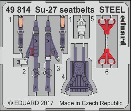 Su-27 Flanker B - Seatbelts Steel [Hobbyboss]