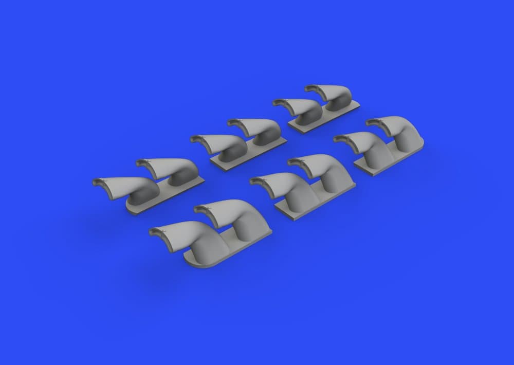 P-40 - Exhaust Stacks Fishtail [Hasegawa]