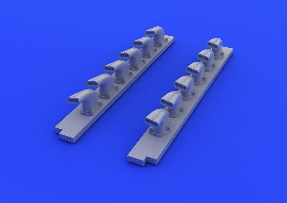 Messerschmitt Bf 109 G-2/4 - Exhaust Stacks [Revell]
