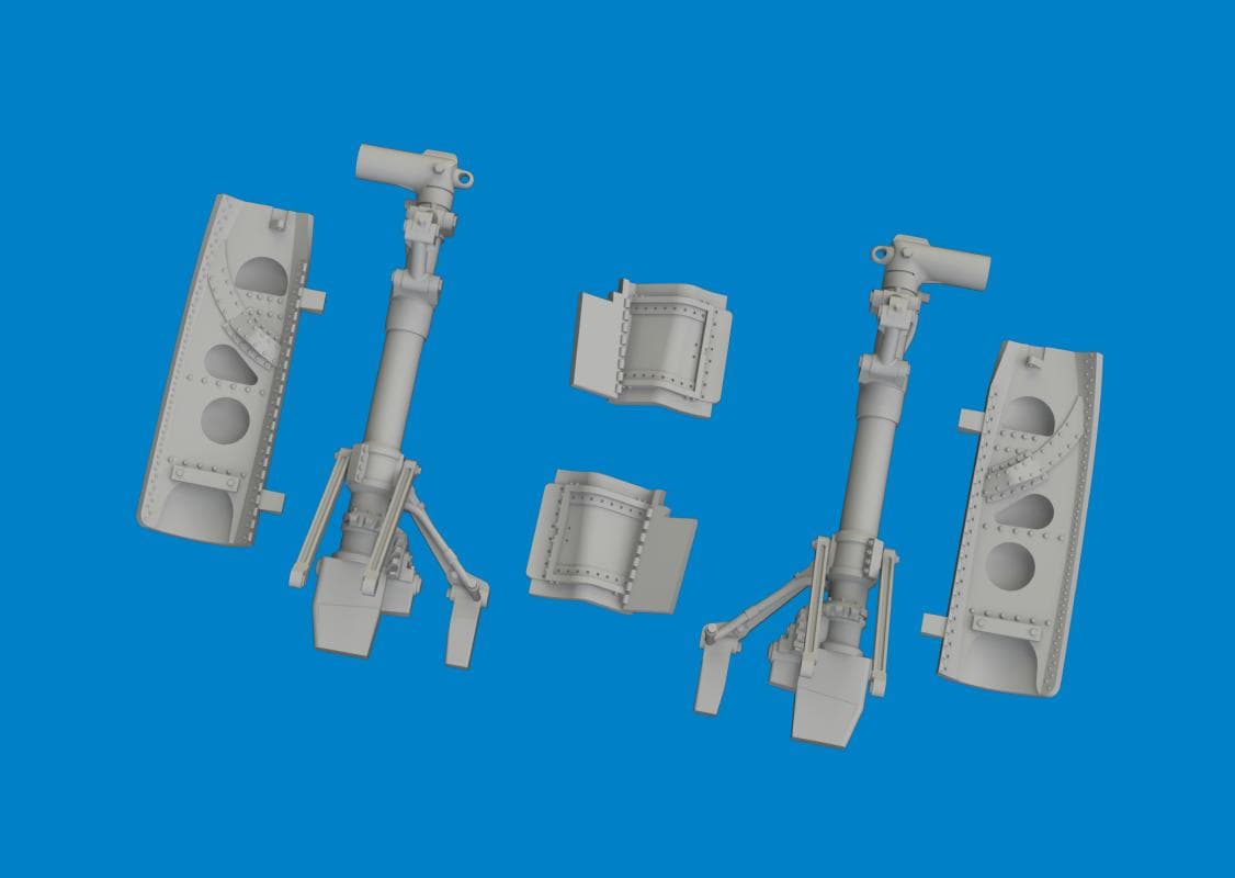 P-40e - Undercarriage Legs - Print [Eduard]